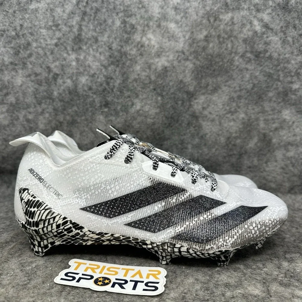 Adidas Adizero Electric 2 Football Cleats Mens Size 9.5 White Black IE8867